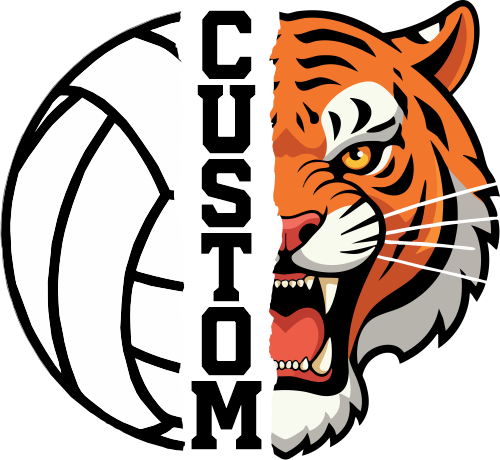 (145-1N-61) Tiger Split Mascot Volleyball