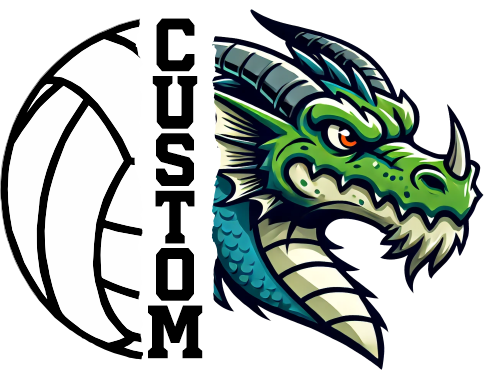 (145-1N-62) Dragon Split Mascot Volleyball