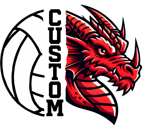 (145-1N-63) Dragon Split Mascot Volleyball