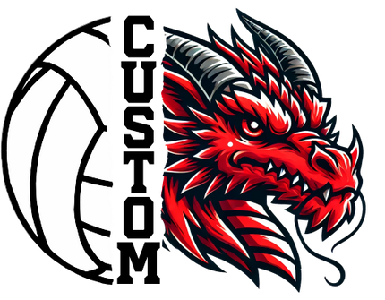 (145-1N-64) Dragon Split Mascot Volleyball