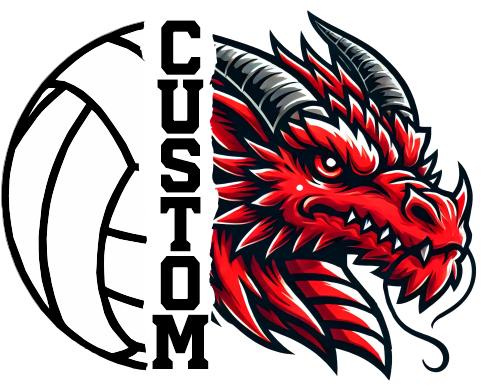 (145-1N-64) Dragon Split Mascot Volleyball