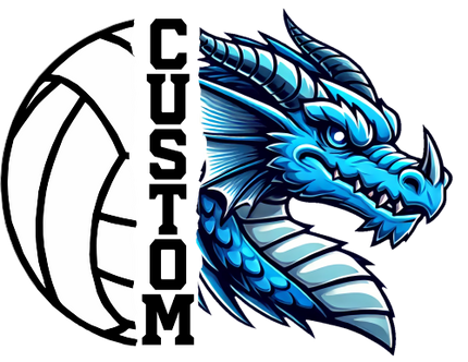 (145-1N-65) Dragon Split Mascot Volleyball