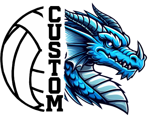 (145-1N-65) Dragon Split Mascot Volleyball