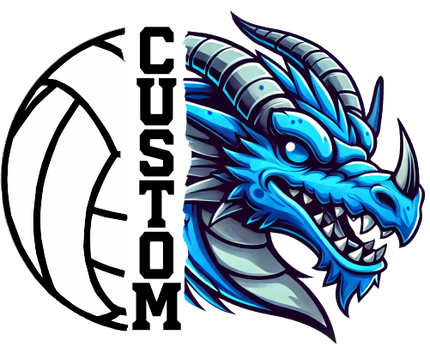 (145-1N-66) Dragon Split Mascot Volleyball