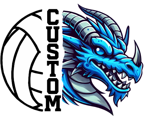 (145-1N-66) Dragon Split Mascot Volleyball