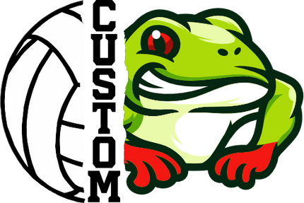 (145-1N-67) Frog Split Mascot Volleyball