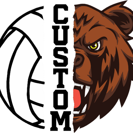 (145-1N-70) Bear Split Mascot Volleyball