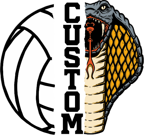 (145-1N-71) Cobra Split Mascot Volleyball