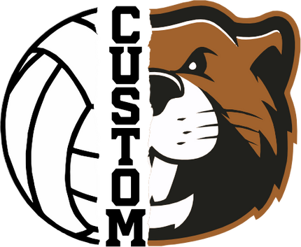 (145-1N-73) Beaver Split Mascot Volleyball