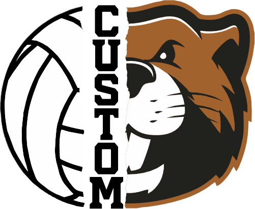 (145-1N-73) Beaver Split Mascot Volleyball