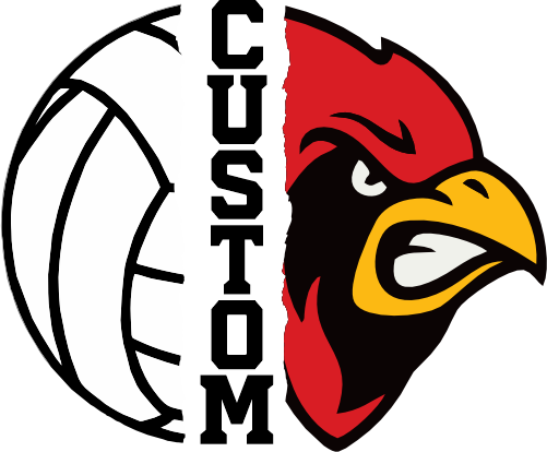 (145-1N-75) Cardinal Split Mascot Volleyball