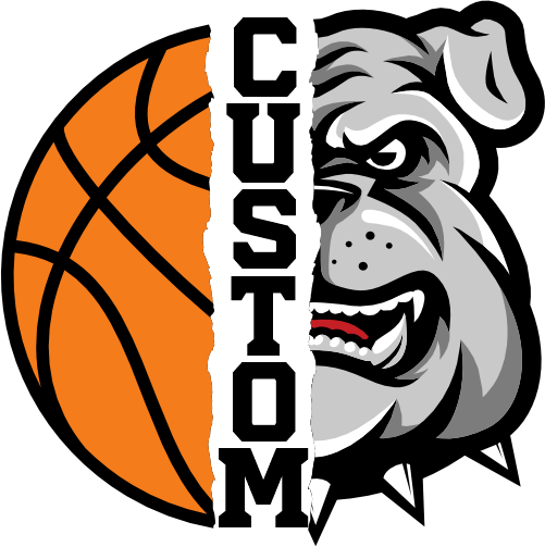 (145-1J-02) Bulldog Split Mascot Basketball