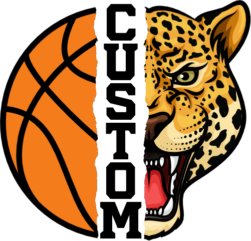 (145-1J-04) Leopard Split Mascot Basketball