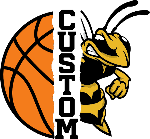 (145-1J-05) Yellow Jacket Split Mascot Basketball