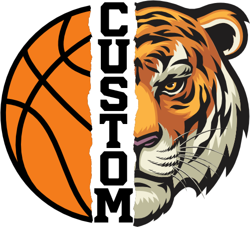 (145-1J-06) Tiger Split Mascot Basketball