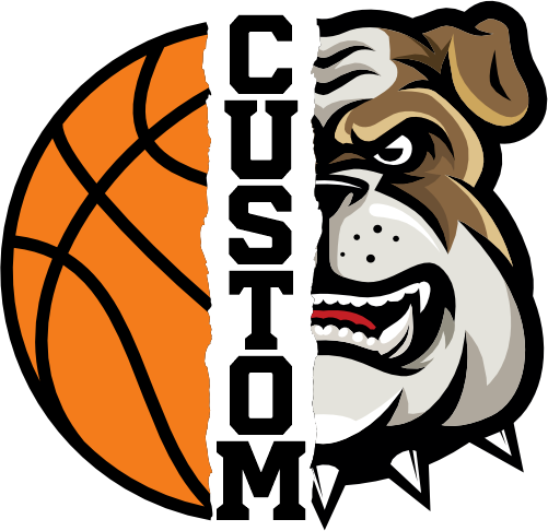 (145-1J-07) Bulldog Split Mascot Basketball