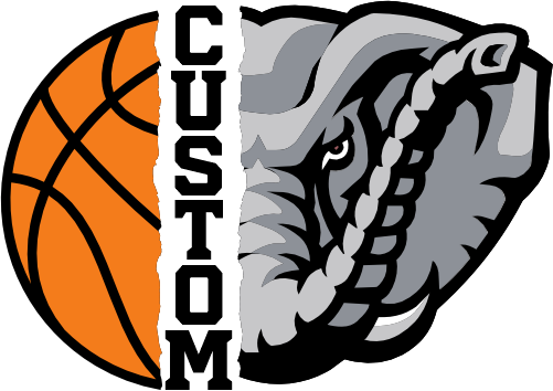 (145-1J-09) Elephant Split Mascot Basketball