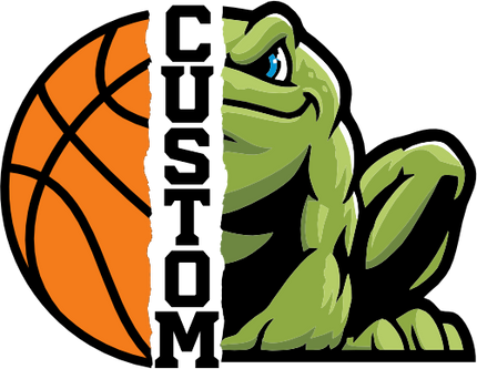 (s145-04-E) Split Mascot Basketball Team Name Custom Text