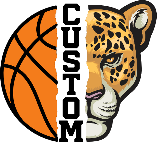 (145-1J-22) Leopard Split Mascot Basketball