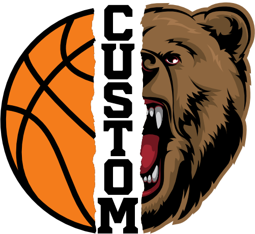 (145-1J-23) Bear Split Mascot Basketball