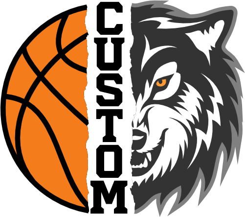 (145-1J-33) Wolf Split Mascot Basketball