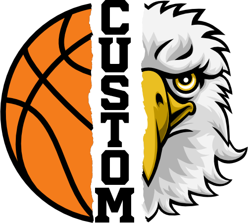 (145-1J-36) Eagle Split Mascot Basketball