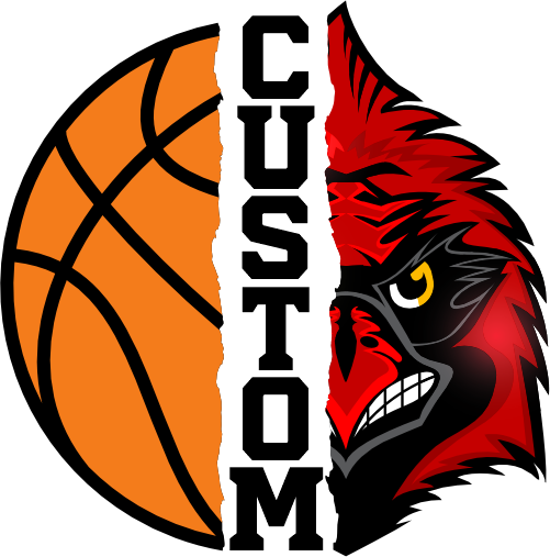 (145-1J-40) Cardinal Split Mascot Basketball