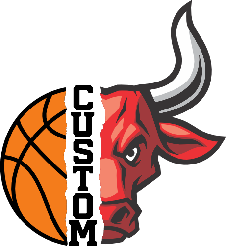 (145-1J-42) Bull Split Mascot Basketball