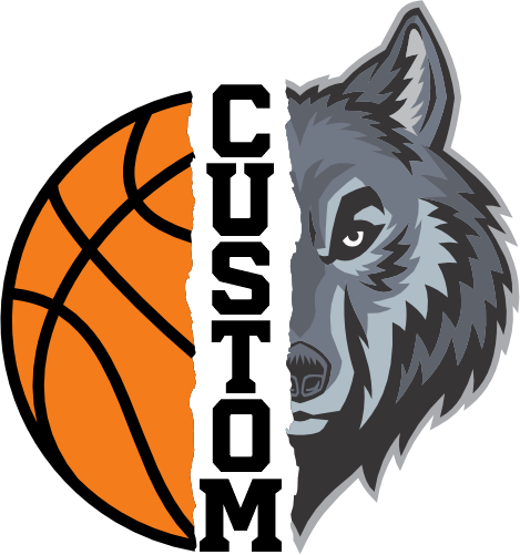 (145-1J-44) Wolf Split Mascot Basketball