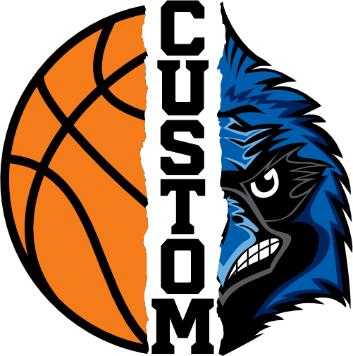 (145-1J-49) Blue Jay Split Mascot Basketball