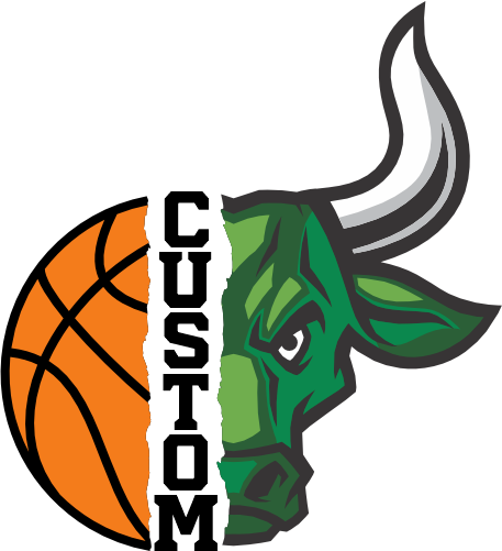 (145-1J-50) Bull Split Mascot Basketball