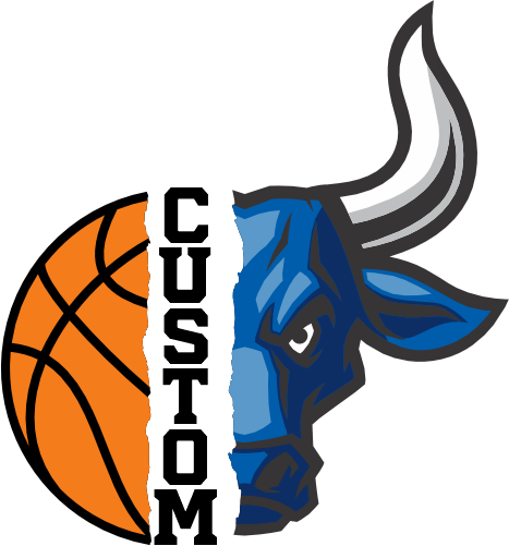 (145-1J-51) Bull Split Mascot Basketball