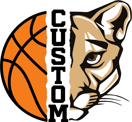 (145-1J-53) Cougar Split Mascot Basketball