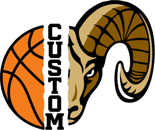 (145-1J-54) Ram Split Mascot Basketball