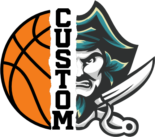 (145-1J-56) Pirate Split Mascot Basketball