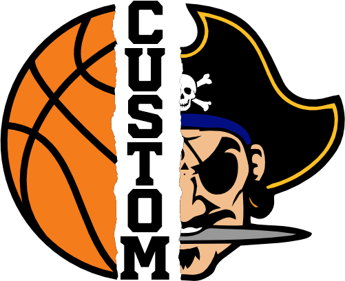 (145-1J-57) Pirate Split Mascot Basketball