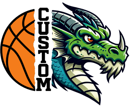 (s145-04-E) Split Mascot Basketball Team Name Custom Text