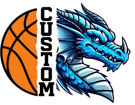 (s145-04-E) Split Mascot Basketball Team Name Custom Text