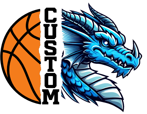 (s145-04-E) Split Mascot Basketball Team Name Custom Text