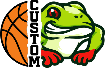 (s145-04-E) Split Mascot Basketball Team Name Custom Text