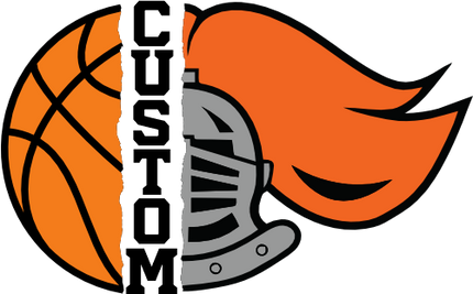 (s145-04-E) Split Mascot Basketball Team Name Custom Text