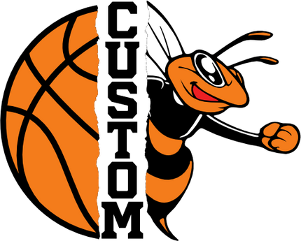 (145-1J-59-2) Orange Bee Split Mascot Basketball