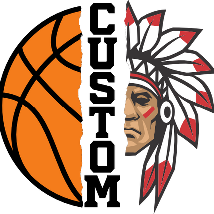 (145-1J-15) Native American Split Mascot Basketball