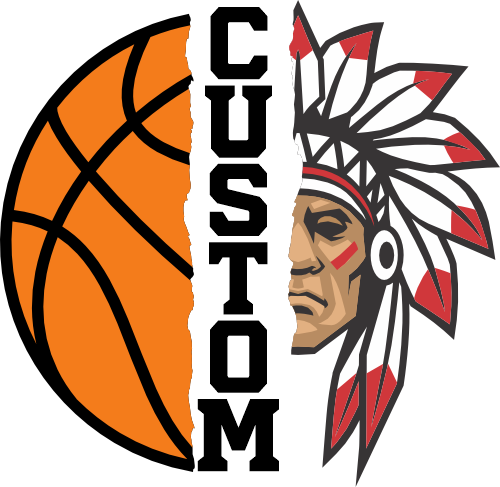 (145-1J-15) Native American Split Mascot Basketball