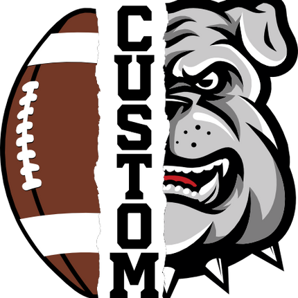 (145-1i-02) Bulldog Split Mascot Football