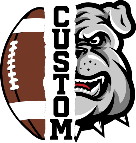 (145-1i-02) Bulldog Split Mascot Football