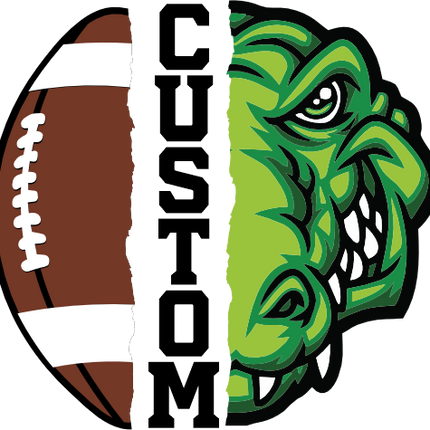 (145-1i-03) Gator Split Mascot Football