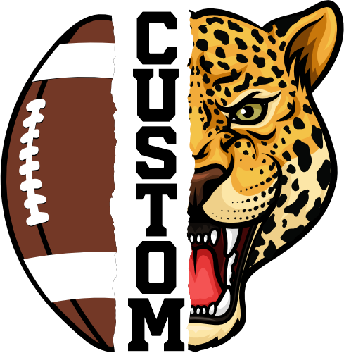 (145-1i-04) Leopard Split Mascot Football