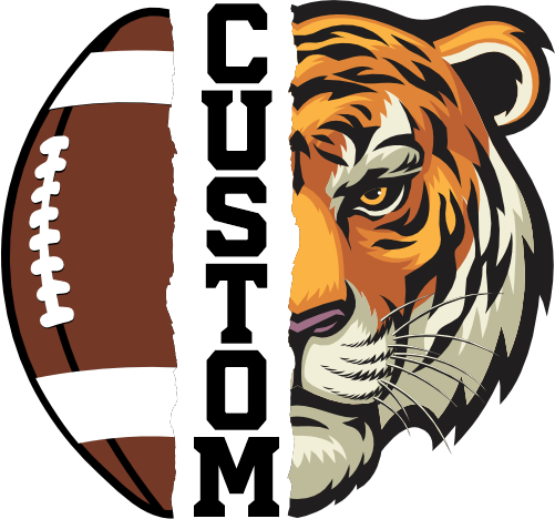 (145-1i-06) Tiger Split Mascot Football