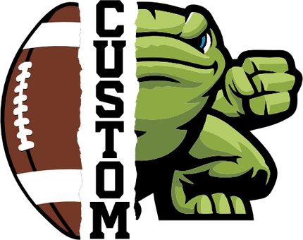 (145-1i-08) Frog Split Mascot Football
